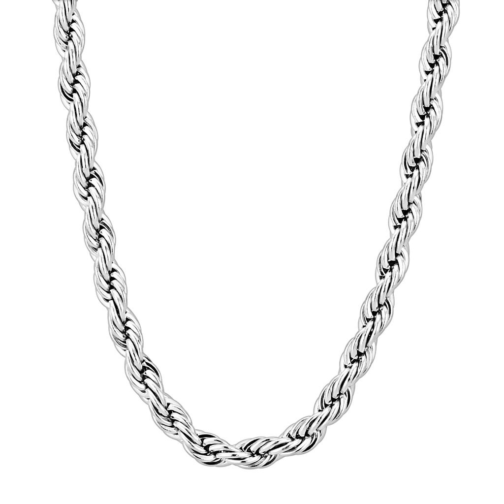 JCE2433-18 High polished (no plating) Stainless Steel Chain with No Stone-18"